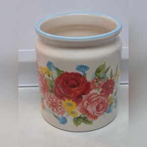 The Pioneer Woman Utensil Crock Sweet Rose Mini Ceramic Holder Container